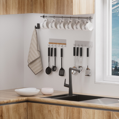 No se requiere perforación ganchos de atracción magnética para montaje en la pared organizar su cocina
