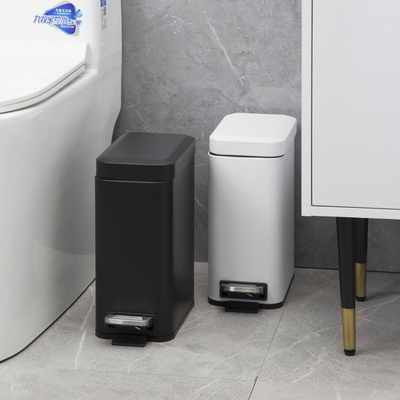 Tipo de cubierta rodante Tipo Pedal contenedor de basura baño 5L contenedor de basura operado con el pie