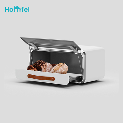 Contenedor de pan para el hogar con cajón, caja de pan de acero inoxidable