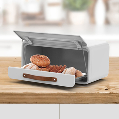 Contenedor de pan para el hogar con cajón, caja de pan de acero inoxidable