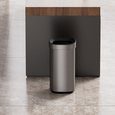 Capacitación de basura de acero inoxidable de 40 litros, contenedor de basura de estilo para el hogar