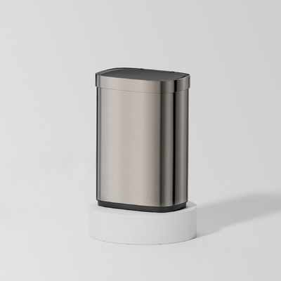 Contenedor de sensores inteligentes de gran capacidad para la cocina Rectángulo de acero inoxidable sensor de movimiento bote de basura