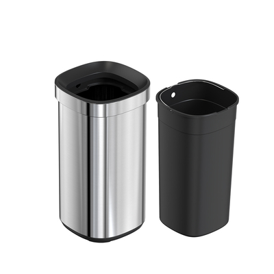 Serie de agujero de gusano de acero inoxidable Casero SS Rectángulo Contenedor de basura sin tapa Contenedor de basura Lótono del cliente