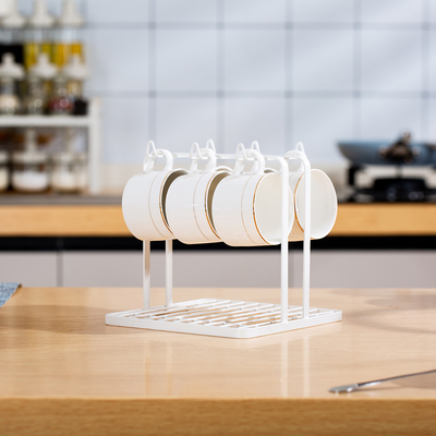 Organizador de la cocina Taza de rack de la cocina de metal alambre colgante organizador de taza de café y té gancho soporte de taza de café