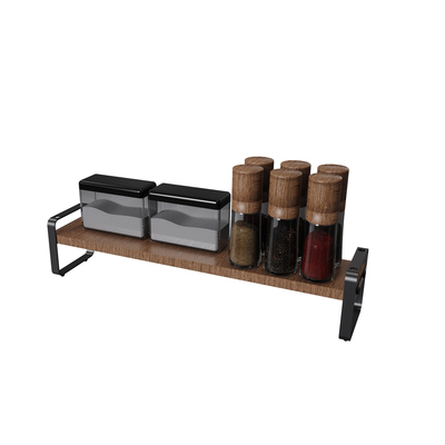 MDF tipo de pie Elementos de madera de diseño moderno organizador de cocina de metal elegante y multifuncional