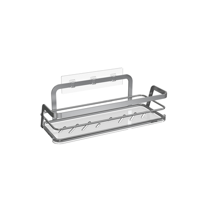 Organizador de baño elegante Taza de succión Rack de alambre de hierro Acero inoxidable sin perforación Cadillac de ducha montado en la pared