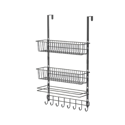Sobre las puertas ganchos de metal de alambre de la cesta de baño desmontaje Sobre la puerta gancho colgador