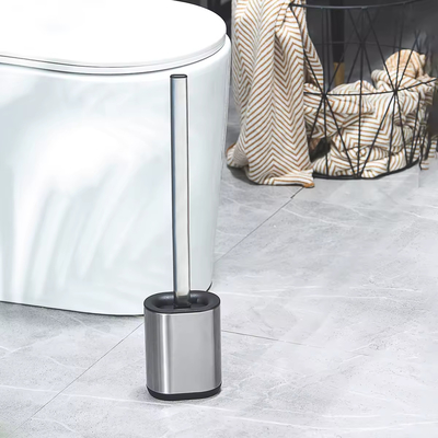 Stainless Steel Compact Bathroom TPR Toilet Brush Holder Set con diseño europeo caliente y cepillo duradero