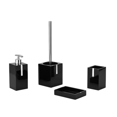 Accesorios para el baño Conjunto Dispensador de espuma de poliresina Cepillo de dientes soporte de jabón