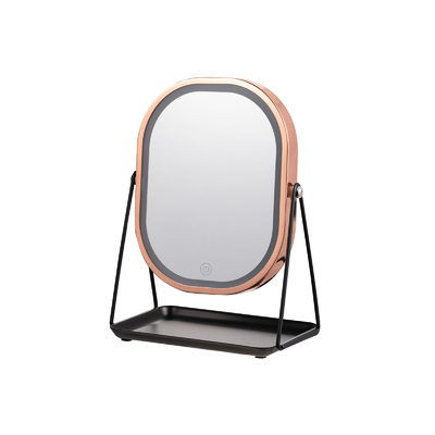luz simple led de escritorio espejo de maquillaje con bandeja de joyas