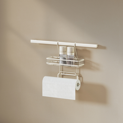 Tipo de instalación Portador de papel de cocina colgante de pared Estante de almacenamiento de cocina organizador moderno y elegante