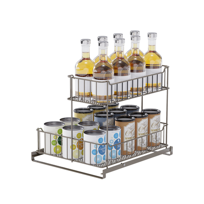 Cesta de almacenamiento de cocina multifuncional debajo del organizador del fregadero Cesta de almacenamiento deslizante