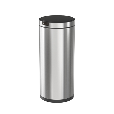 Contenedor de basura automático redondo Sensor de movimiento Contenedor de basura sensor doméstico contenedor de basura de acero inoxidable