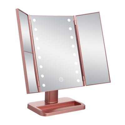Elegancia plegable del espejo de la vanidad con borde plano y bisel