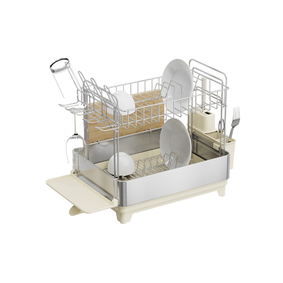2 niveles Rectángulo de acero inoxidable Aparador de platos desmontable Premium de cocina Aparador de platos del tablero Aparador de secado de platos