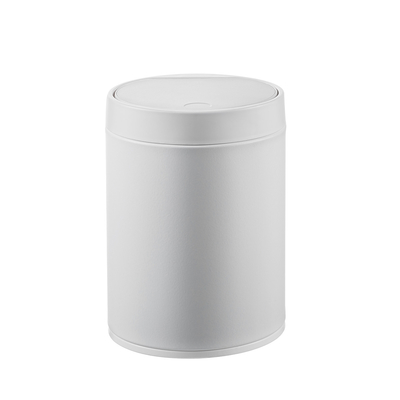 3L de acero inoxidable de escritorio toque de la parte superior de la basura puede redonda con tapa de rodadura