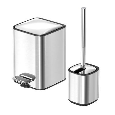 3L 5L de acero inoxidable de baño Pedal de la papelera de la basura de la basura del hogar