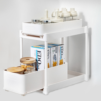 Conveniente y práctico organizador de cocina multifunción extraíble 1 kg cantidad 2 contenedores