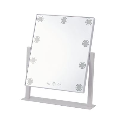 Rectángulo ajustable luz led inteligente encimera espejo de maquillaje